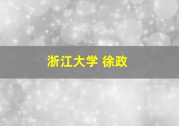 浙江大学 徐政